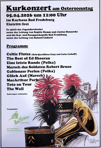 Plakat Kurkonzert am Ostersonntag